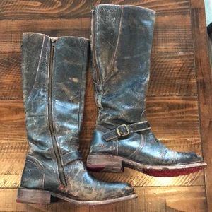 BedStu Calf-height Leather Boots